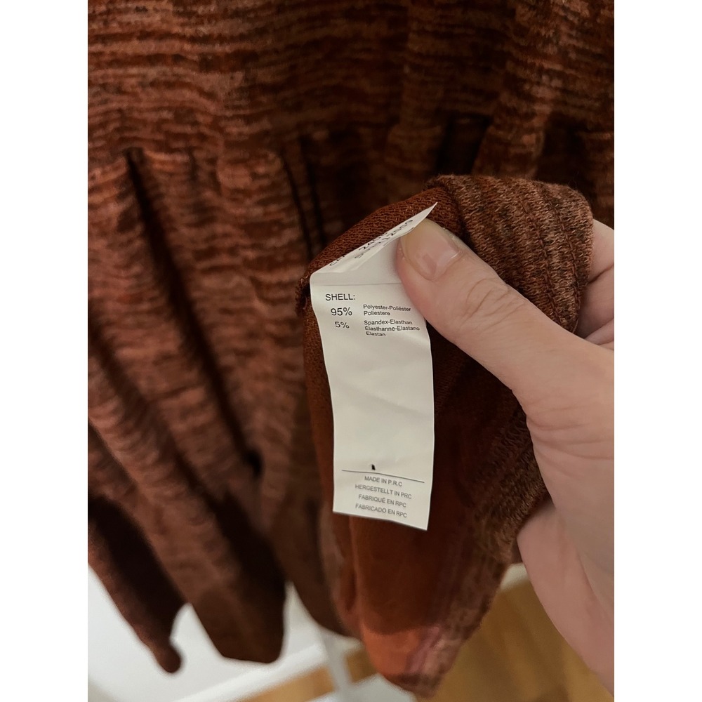 NWT Cupshe Tiered Scoop Neck Sweater Mini Dress Brown Medium Boho - Picture 7 of 9